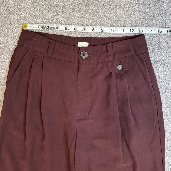 A New Day High Rise Wide Leg Pants Burgundy Size 4 - Picture 8 of 11
